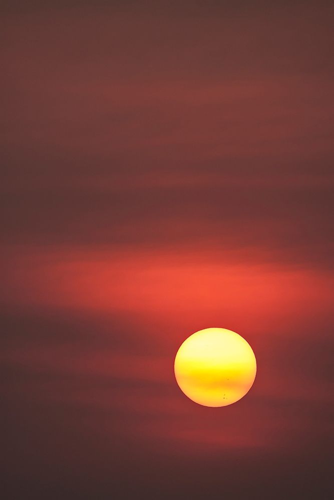 Thailand-Bangkok Sunset in a hazy sky